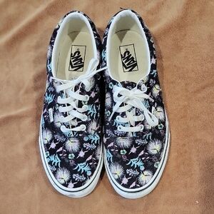 Vans Black Floral Canvas Shoes